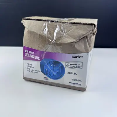 Thomas & Betts Carlon Nonmetallic Ceiling Fan Outlet Box - 6 Pack at Electrical Equipment & Supplies in new condition