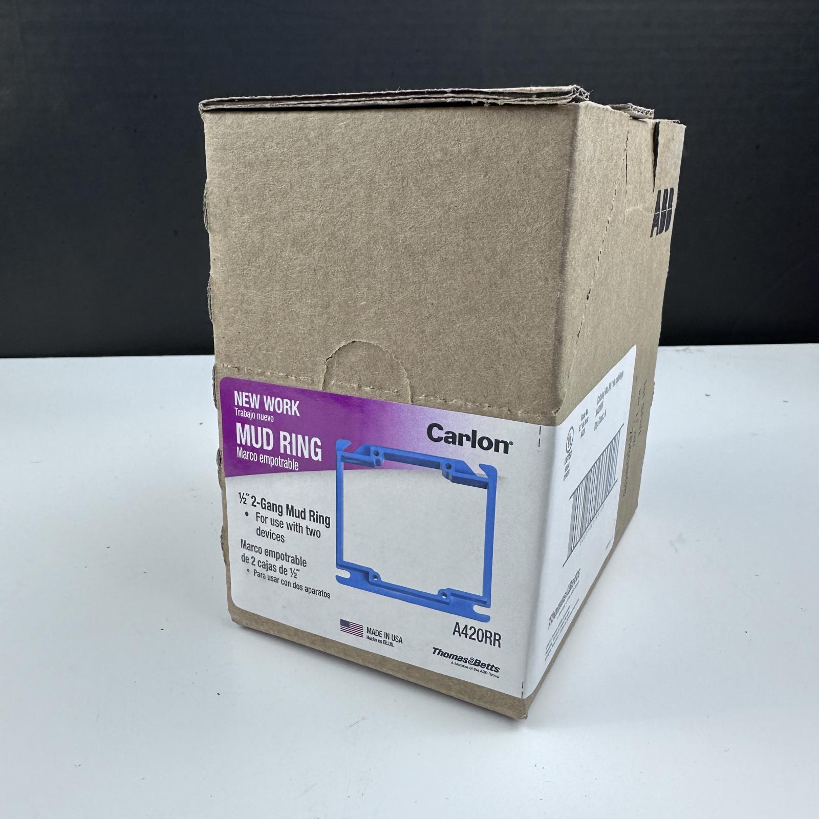 Carlon A420RR 1/2" 2-Gang Mud Ring for Two Devices (Box of 6) - Photo 6