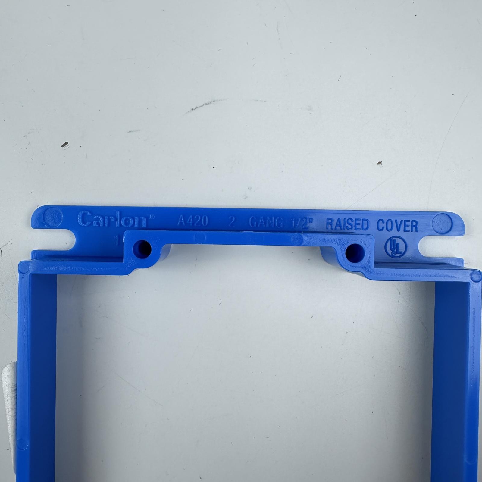 Carlon A420RR 1/2" 2-Gang Mud Ring for Two Devices (Box of 6) - Photo 2