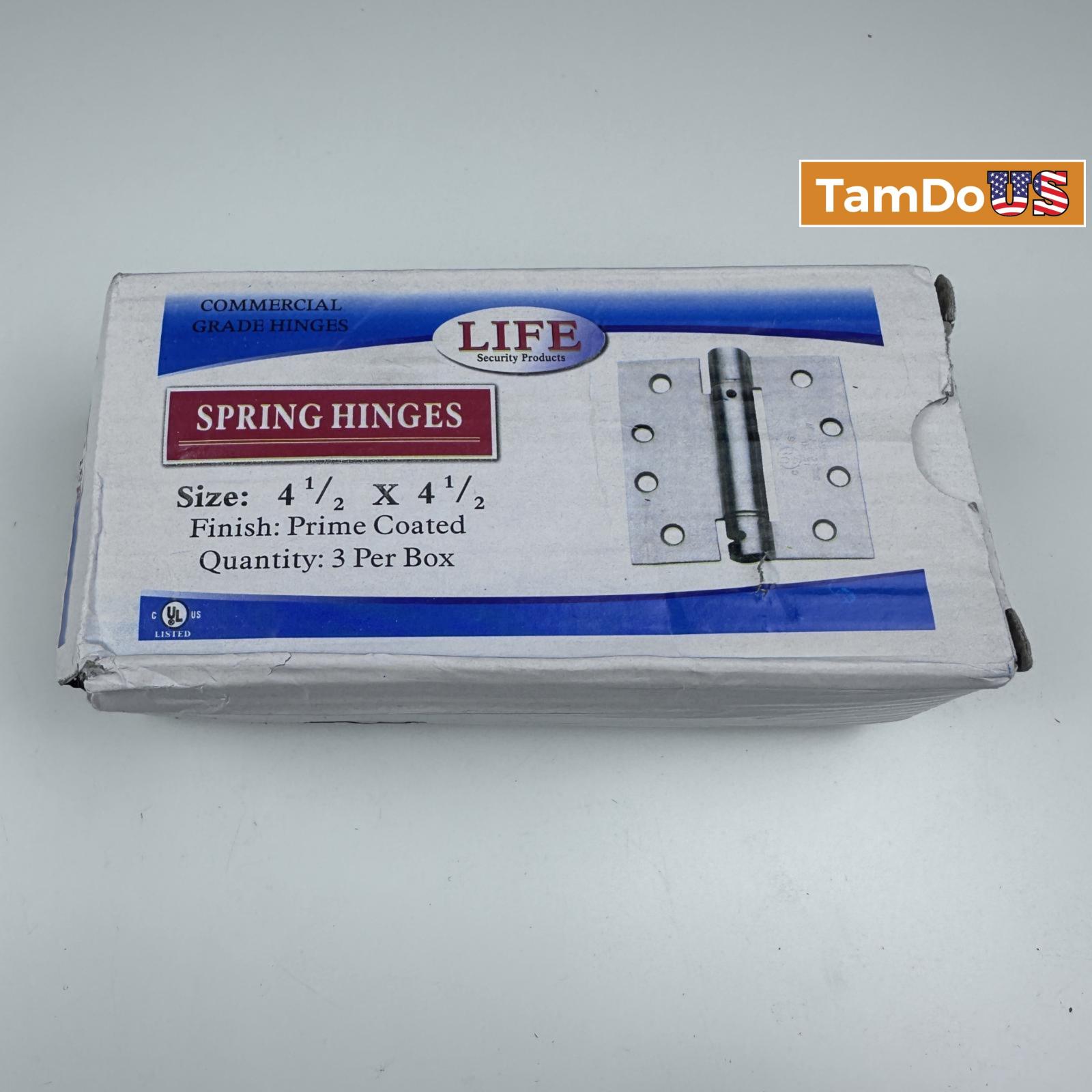 Lot of 2 Life Spring Hinges 4.5"x4.5" Prime Coated - Photo 6