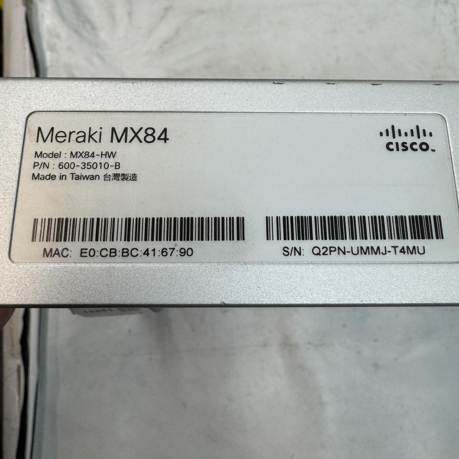 Cisco Meraki MX84-HW Security Appliance – Enterprise Cloud Managed Firewall - Photo 8