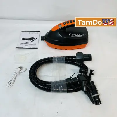 SereneLife SLPUMP25 Electric Air Pump Compressor / Inflator – Portable 12V DC at Multipurpose Batteries & Power in new_open_box condition