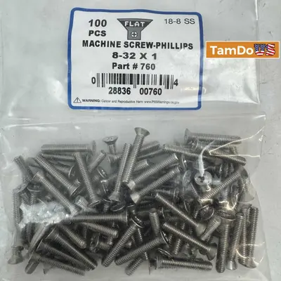 Machine Screw-Philips 8-32 x 1 (100pcs) at Fasteners & Hardware in new condition