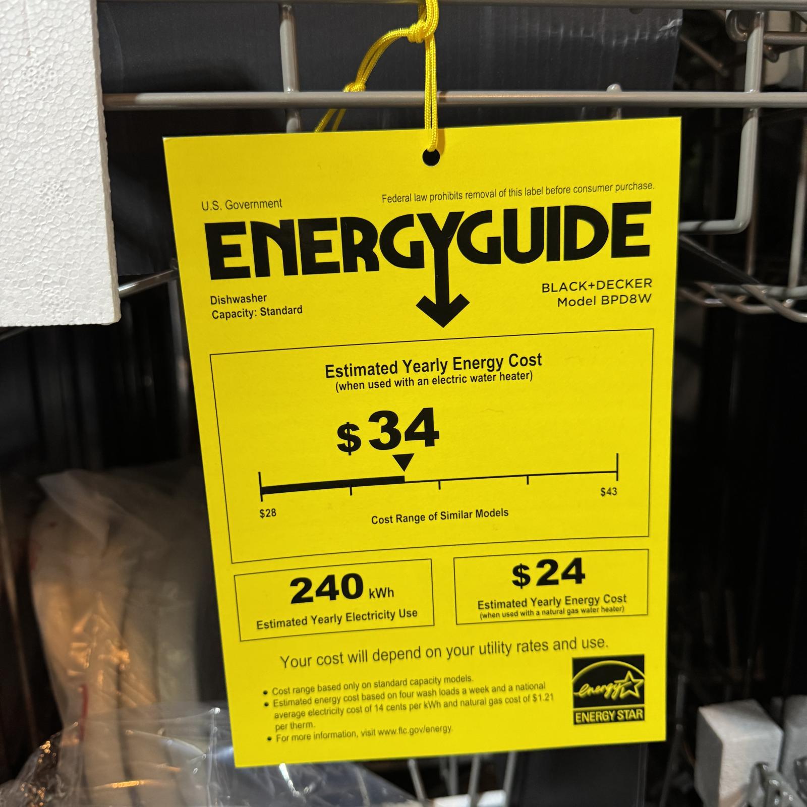 BLACK+DECKER 17.64-in Portable Freestanding Dishwasher - Photo 3