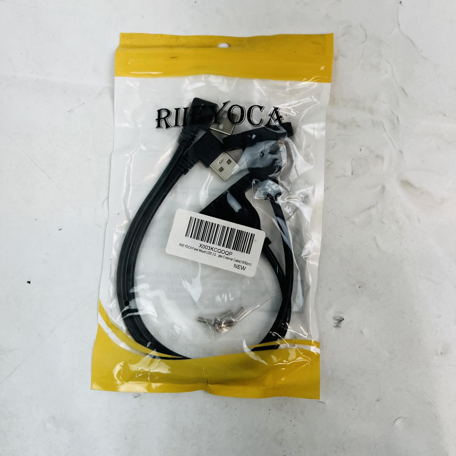 RIIEYOCA Panel Mount USB 2.0 Extension Cable (1ft/30cm) - Photo 2
