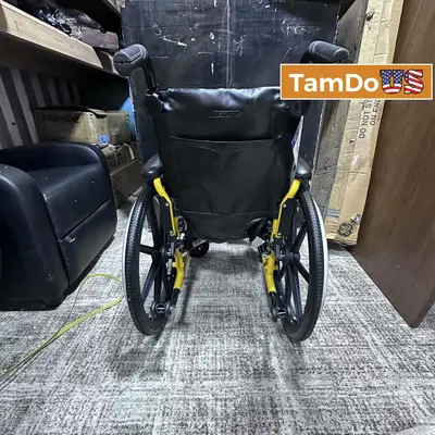 Medline Pediatric Wheelchair, 14"W x 12"D, Yellow at Medical & Mobility in new_open_box condition