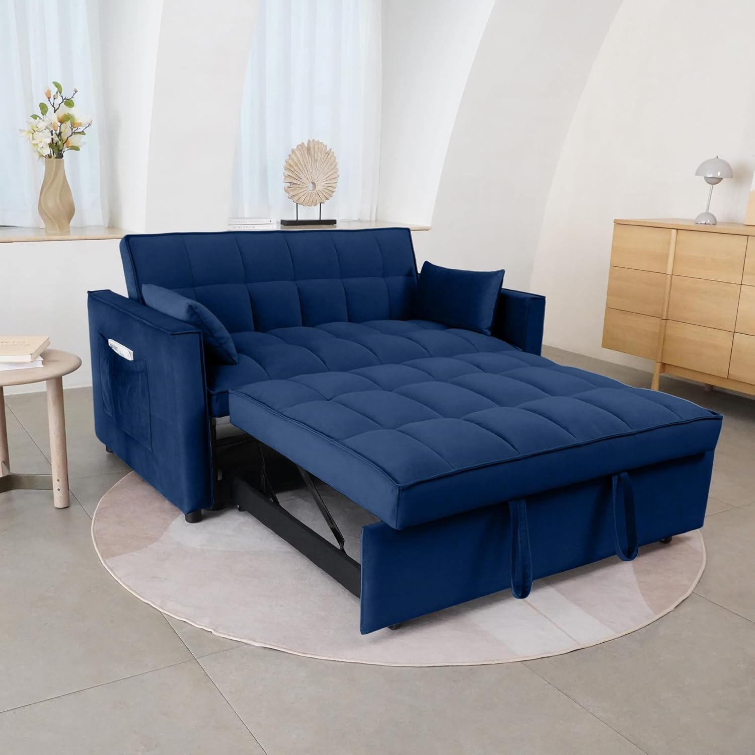 55.2'' Pull Out Couch 2-Seater Sleeper Loveseat - Photo 7