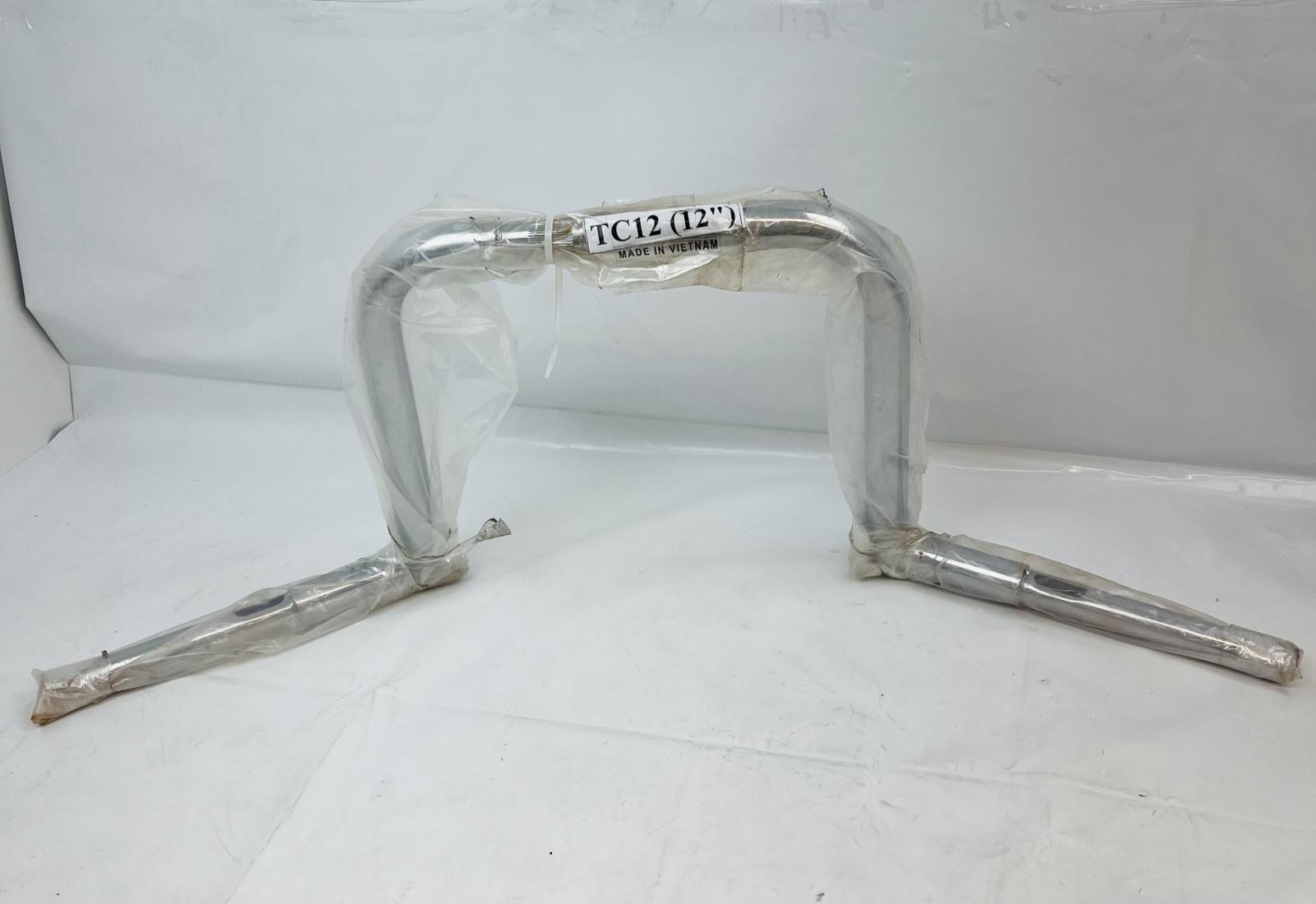 12" Rise Ape Hanger Motorcycle Handlebar Chrome Universal Fit Chopper Bobber - Photo 4