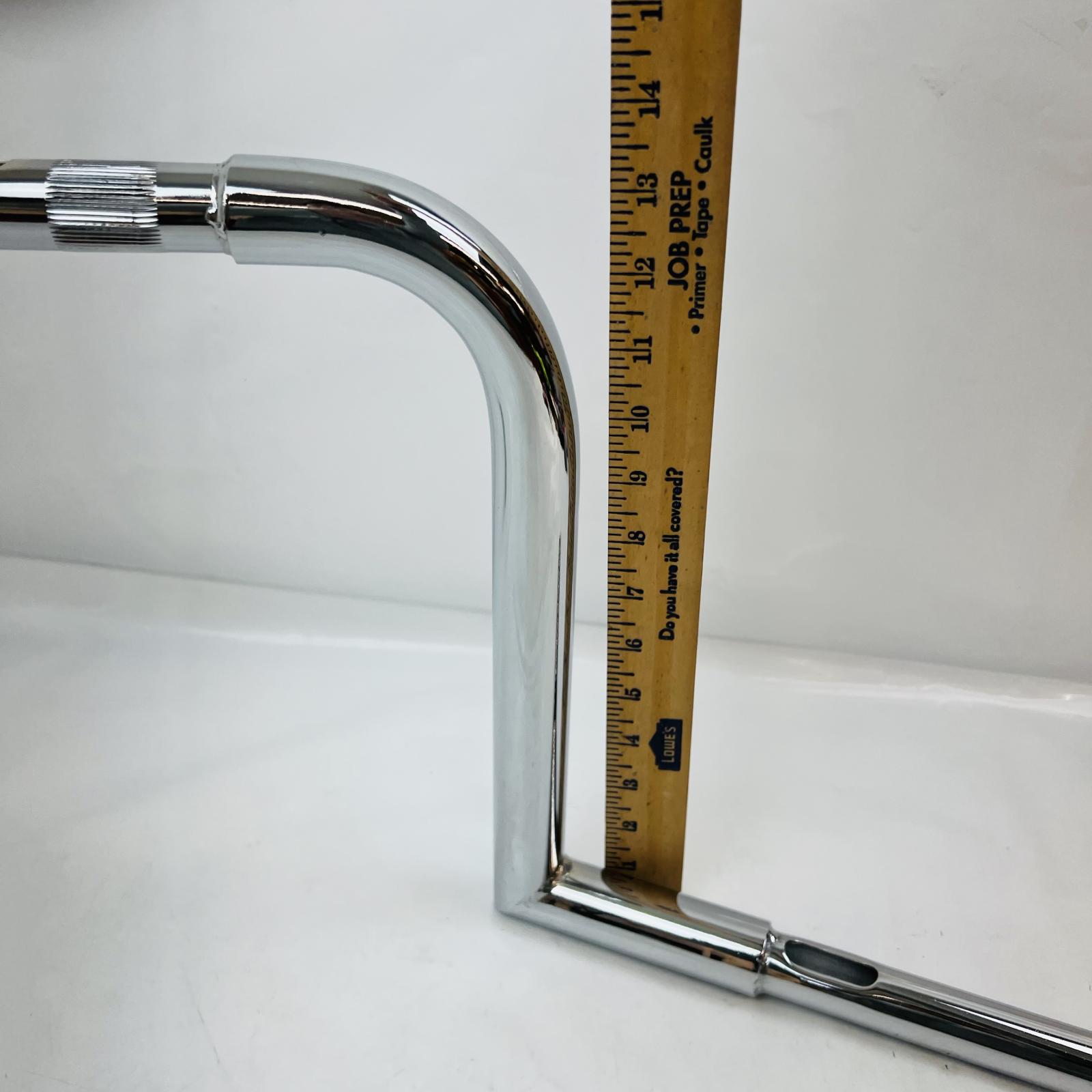 12" Rise Ape Hanger Motorcycle Handlebar Chrome Universal Fit Chopper Bobber - Photo 5