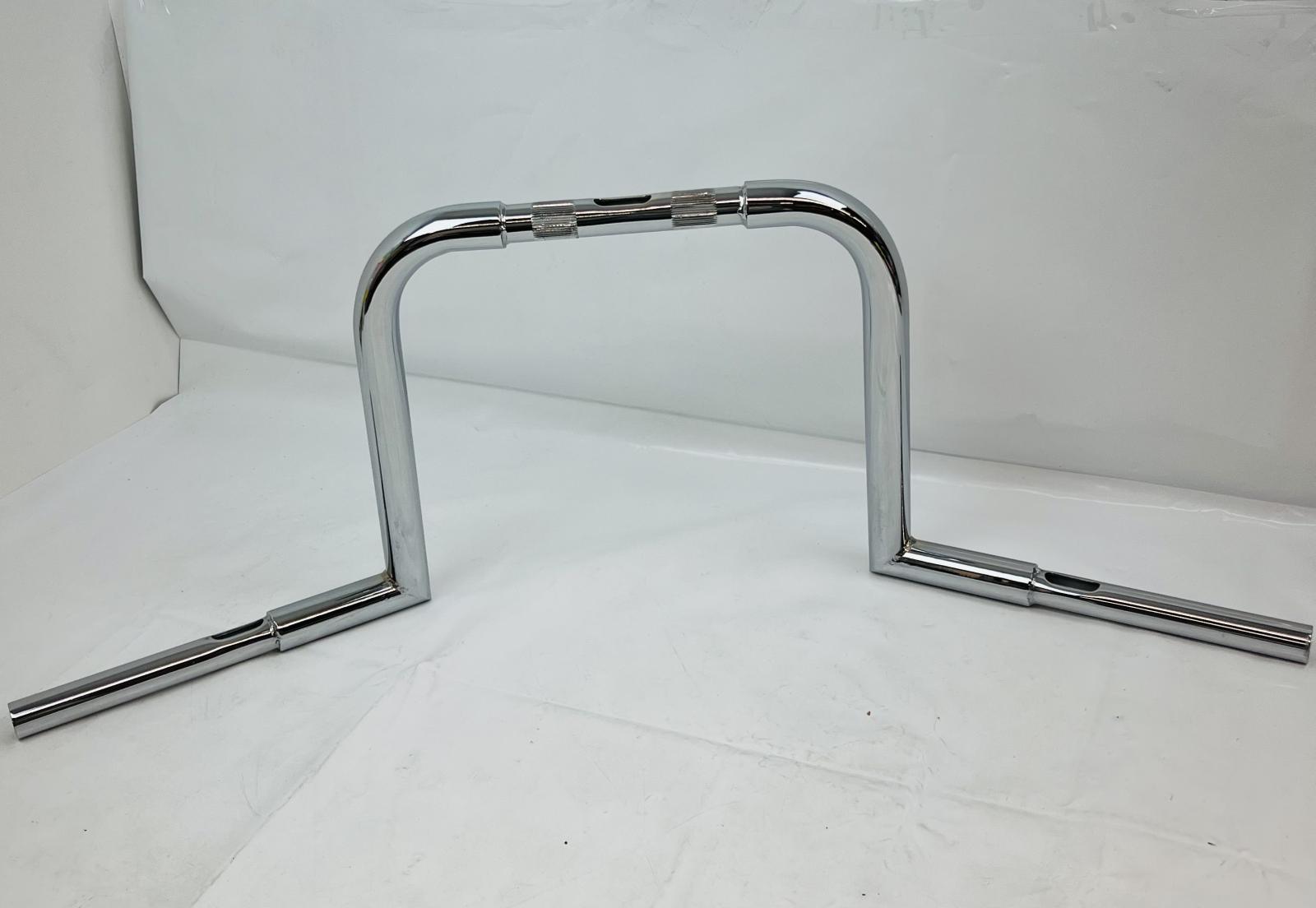 12" Rise Ape Hanger Motorcycle Handlebar Chrome Universal Fit Chopper Bobber - Photo 2