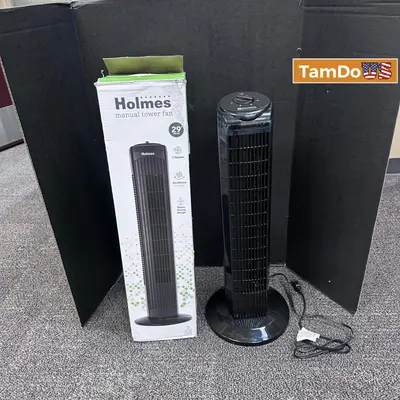 Utilitech 28-in Oscillating Tower Fan, 3-Speed Quiet Home Cooling at Heating, Cooling & Air in excellent condition