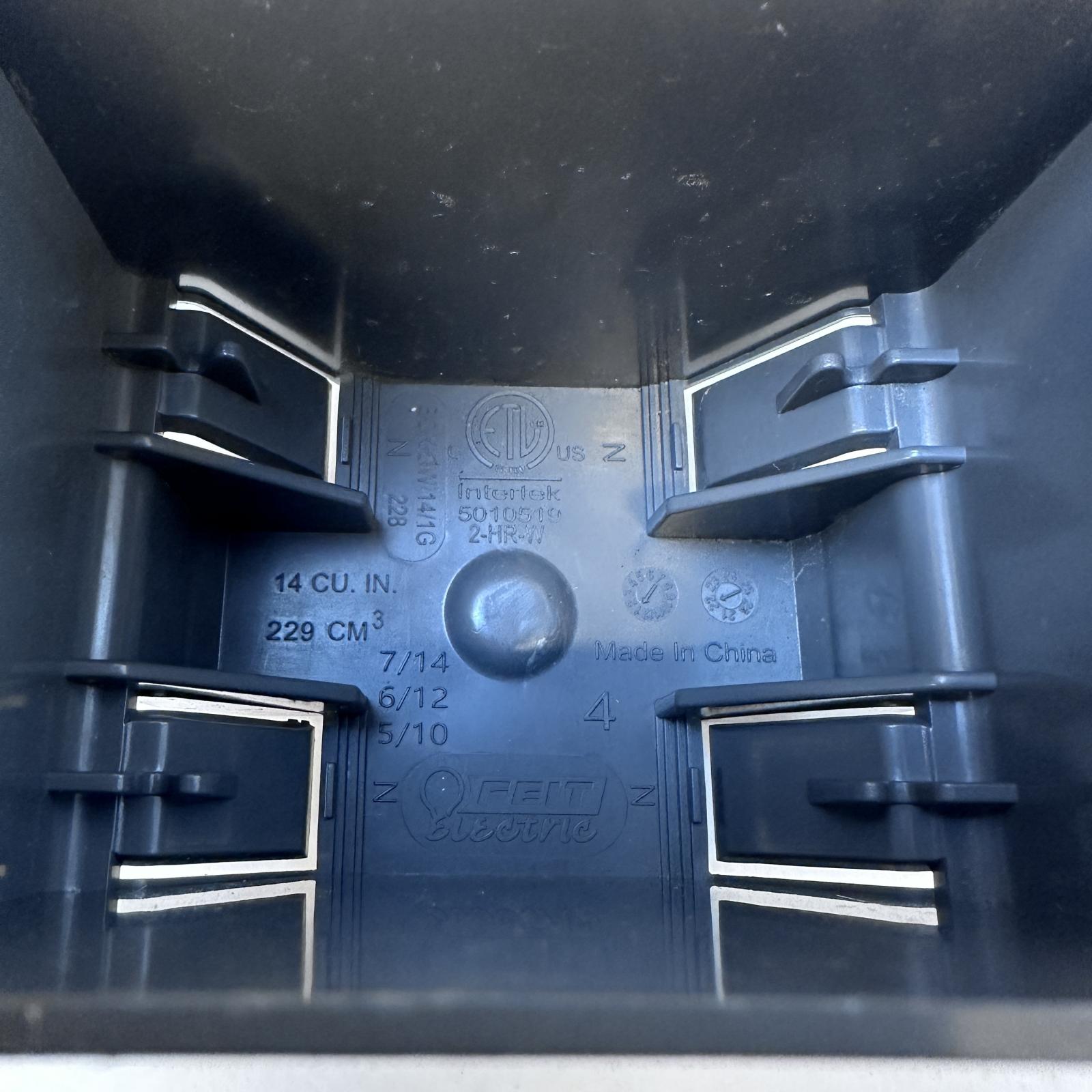 Lot of 5 Feit Electric 1-Gang Junction Box PVC Gray 14 cu. in. - Photo 4