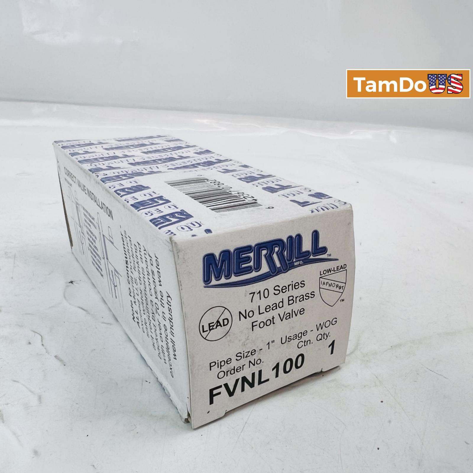 Merrill FVNL100 1” Brass Foot Valve | No-Lead | 710 Series | 1” FNPT - Photo 9