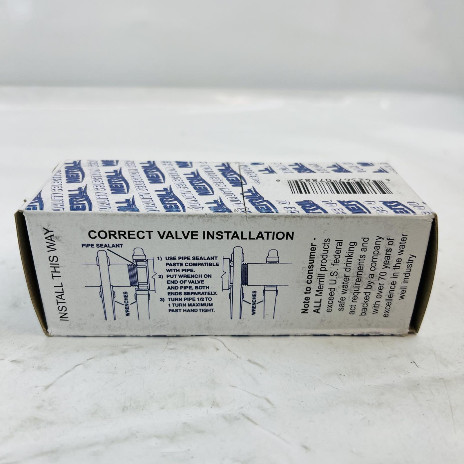 Merrill FVNL100 1” Brass Foot Valve | No-Lead | 710 Series | 1” FNPT - Photo 5