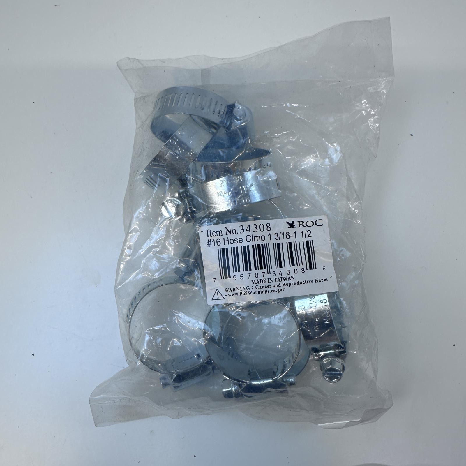 10-Pack ROC 34308 Hose Clamps 1-3/16" to 1-1/2" Stainless Steel - Photo 3