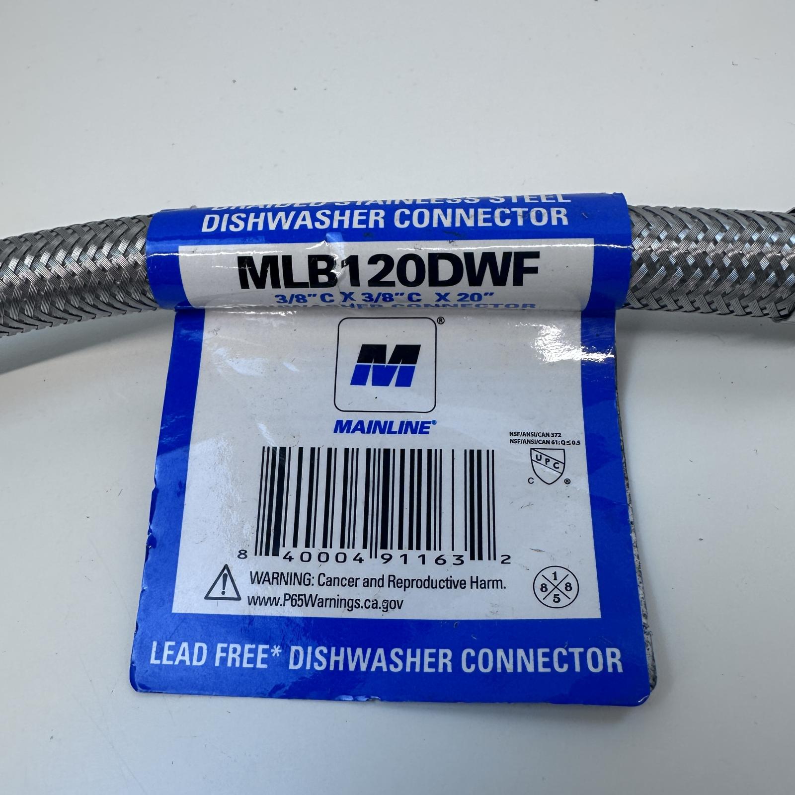 Lot of 3 Mainline Dishwasher Connector 3/8" Comp x 3/8" – Braided Hose - Photo 3