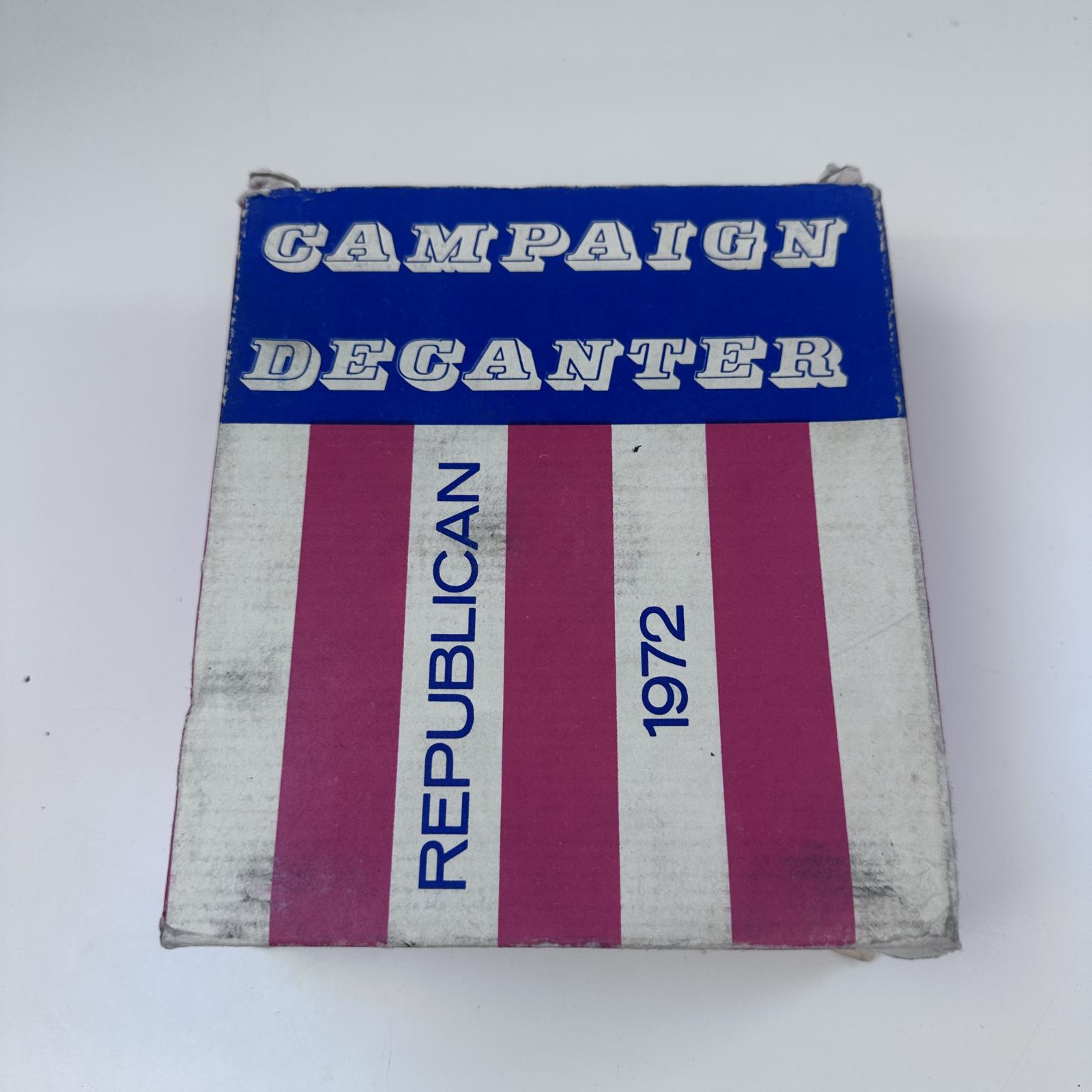 Vintage 1972 Wheaton Glass Decanter – Nixon & Agnew Republican Campaign Collectible - Photo 3