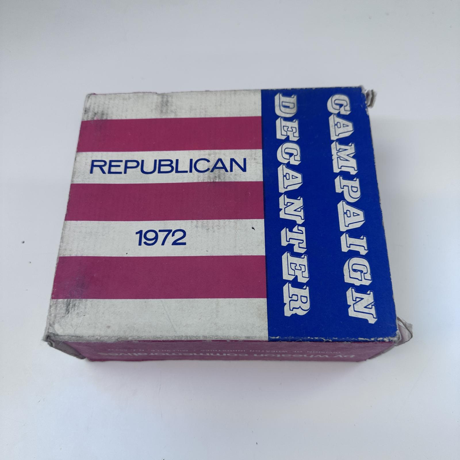 Vintage 1972 Wheaton Glass Decanter – Nixon & Agnew Republican Campaign Collectible - Photo 4