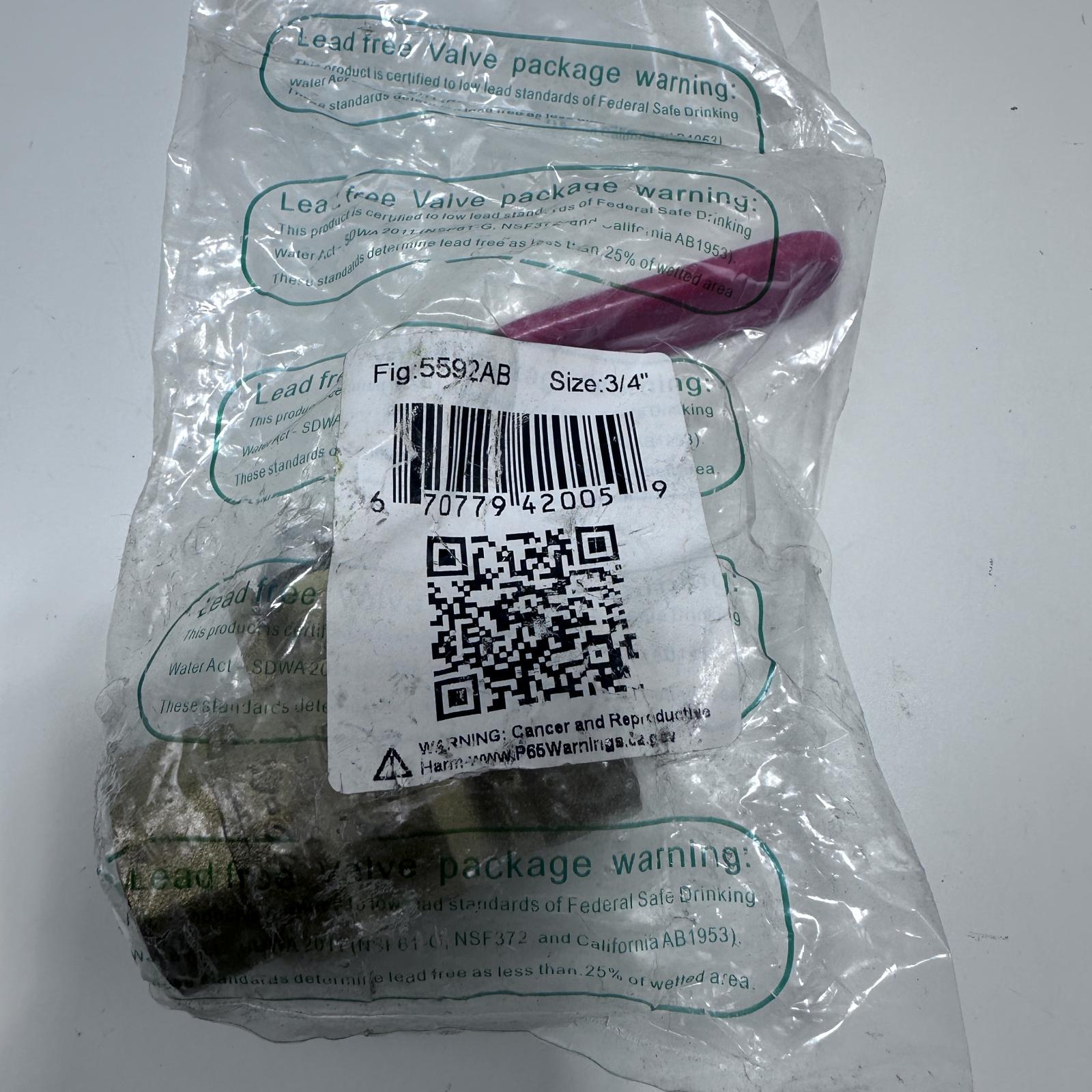 Fig 5592AB 3/4" Brass Valve - Photo 3