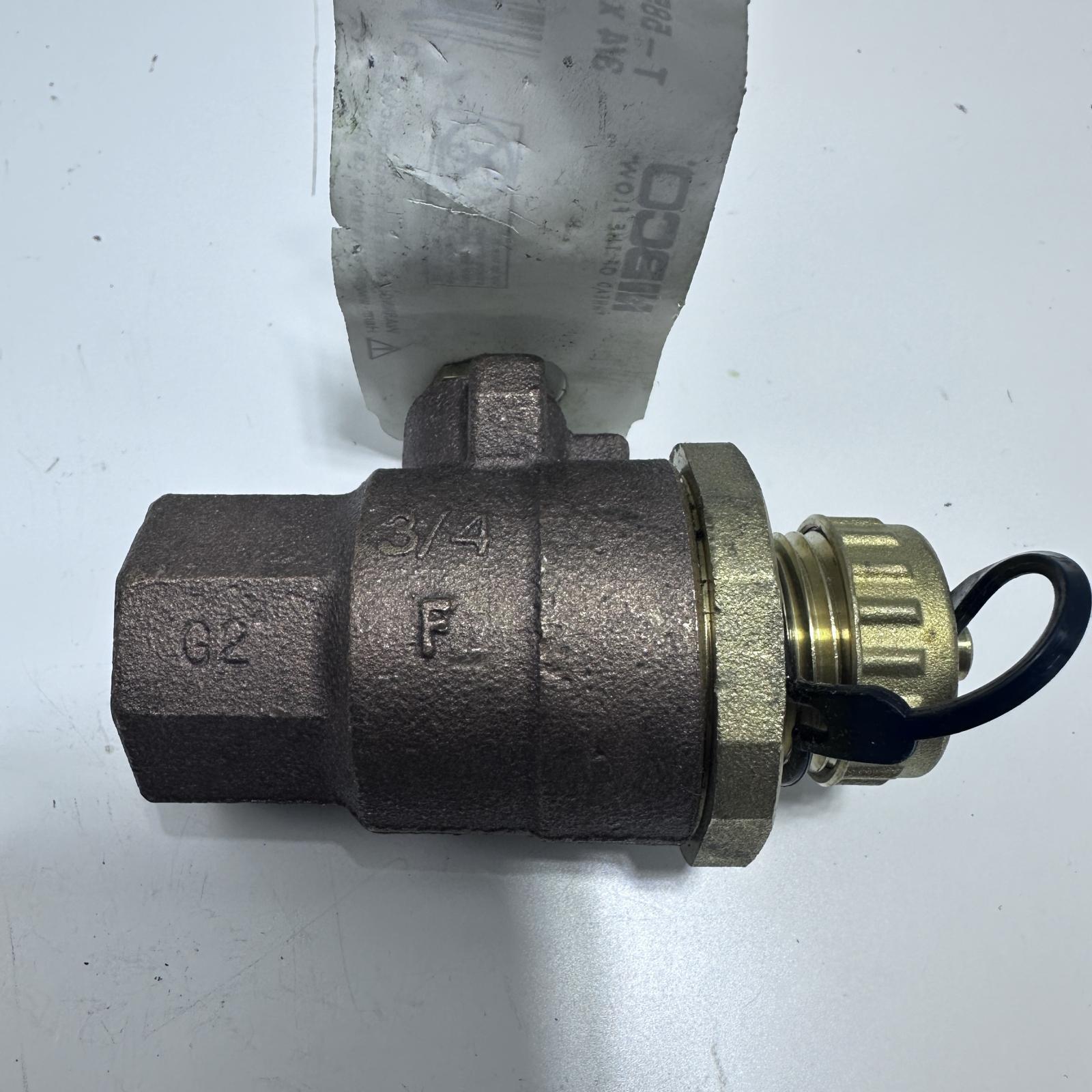 Nibco 3/4" FNPT x 3/4" Hose Cap Bronze Ball Valve - Photo 6