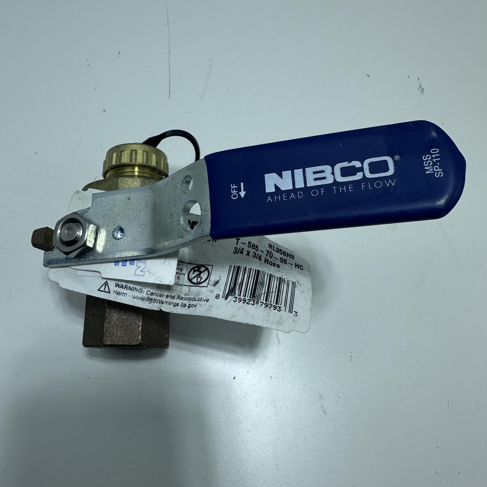 Nibco 3/4" FNPT x 3/4" Hose Cap Bronze Ball Valve - Photo 3