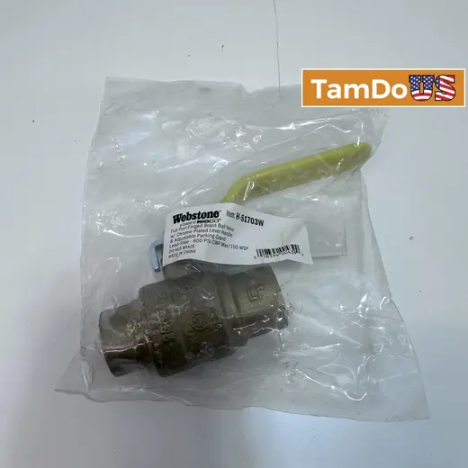 Webstone H-51703W Full Port Forged Brass Ball Valve 600 WOG, 1/2" Female NPT at TamDoUS Taylorsville