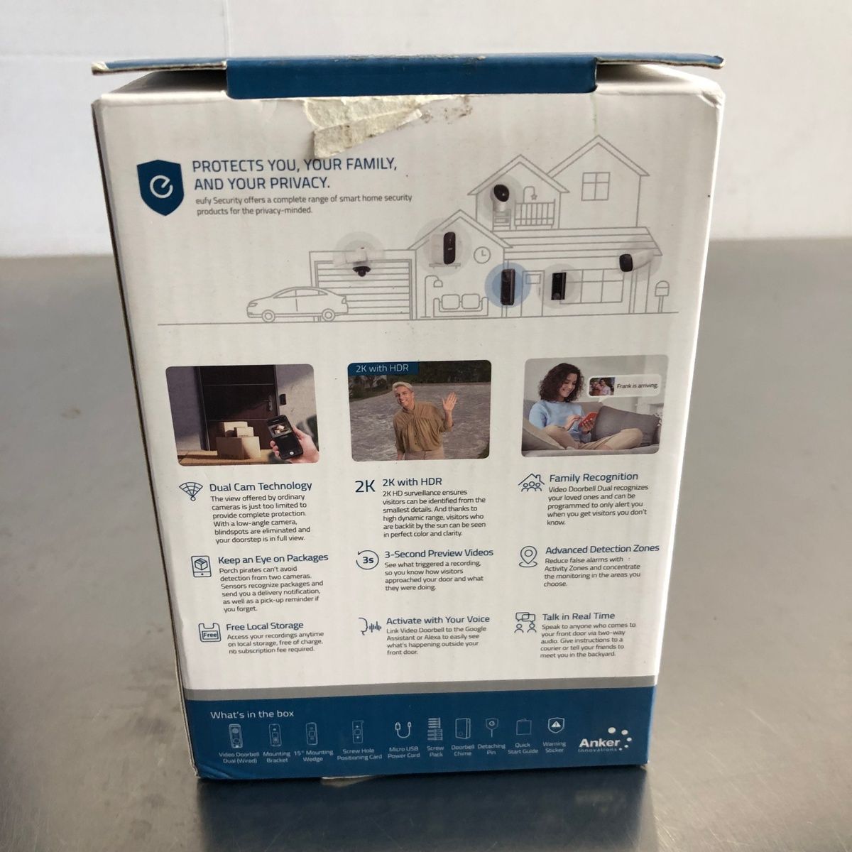 eufy Dual Camera Smart Video Doorbell + Chime 2K HDR Security Cam work w/ Alexa - Photo 3