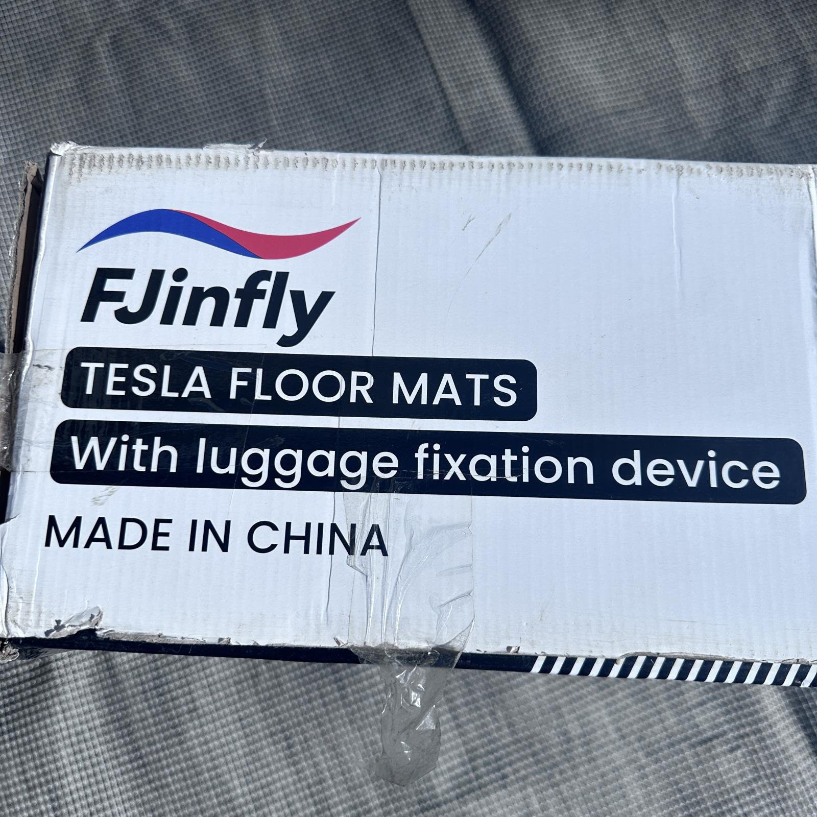 Fjinfly Floor Mat With Luggage Fixation Device Rubber Black For Tesla - Photo 2