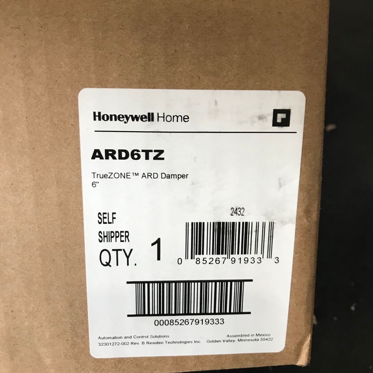 Honeywell Home ARD6TZ Round Automatic Zone Damper 6" - Photo 4