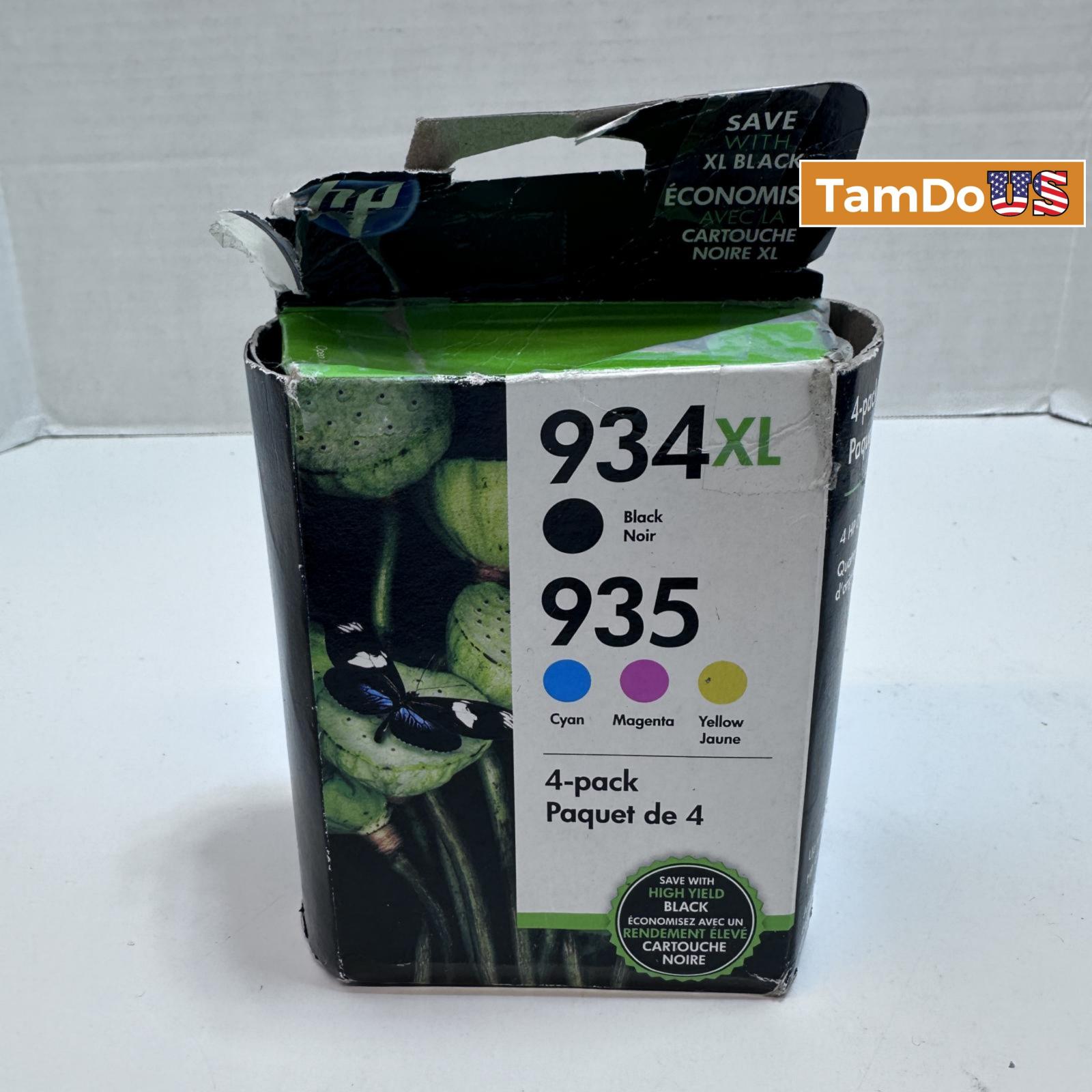 HP 934XL Black & 935 Cyan Magenta Yellow Genuine OEM Ink Cartridges 4-Pack - Photo 5