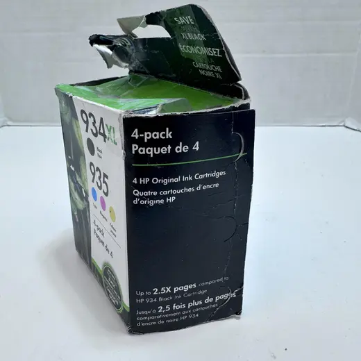 HP 934XL Black & 935 Cyan Magenta Yellow Genuine OEM Ink Cartridges 4-Pack at TamDoUS Taylorsville