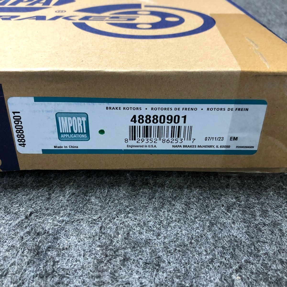 Napa Premium Brake Rotor 48880901 Honda Accord Crosstour 2010-2011 - Photo 3
