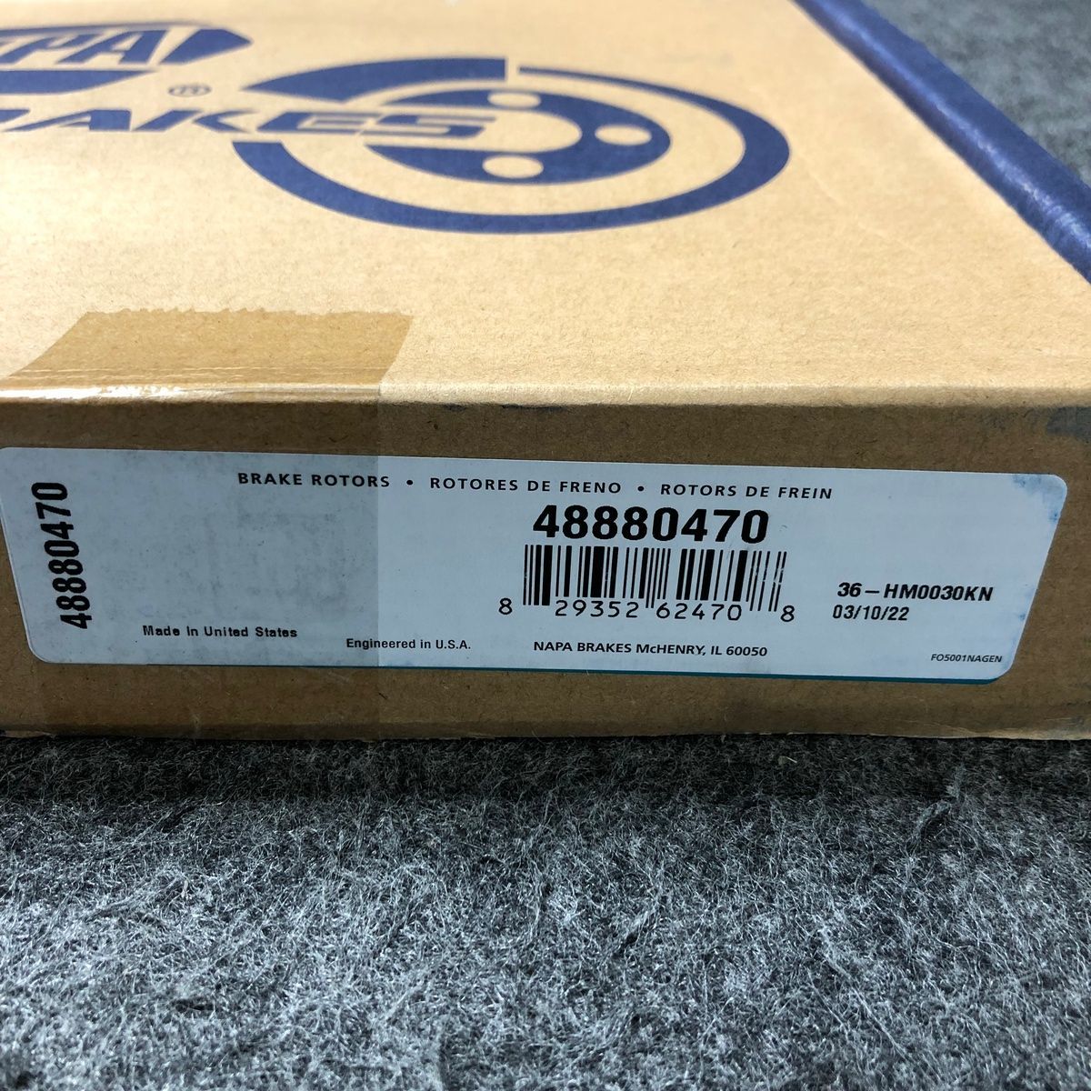 Napa Premium Brake Rotor 48880470 Toyota Camry 2007-2011 - Photo 3