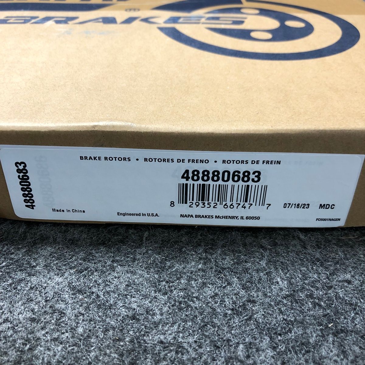 Napa Premium Brake Rotor 48880683 Ram C/V 2012-2015 - Photo 3