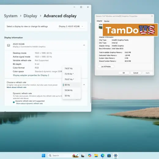 ASUS 23.8β 1080P Gaming Monitor (VG246H) - Full HD, IPS, 75Hz, 1ms, FreeSync at TamDoUS Taylorsville