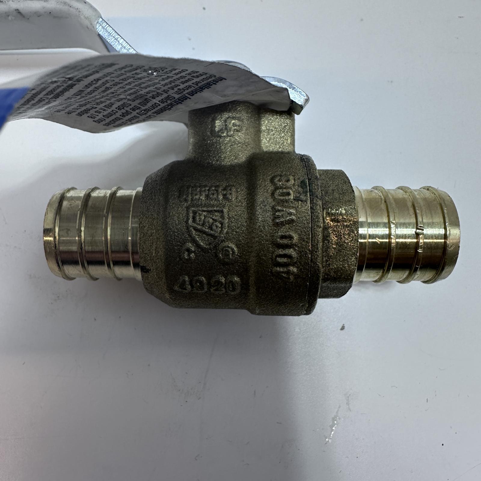 WATTS 3/4" LFM-760-PEX Full Port Brass Ball Valve 400 psi WOG - Photo 2