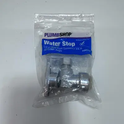 PLUMBSHOP Water Stop 1/2" NOM Push Connect x 3/8" OD at Hydraulics, Pneumatics & Plumbing in new condition