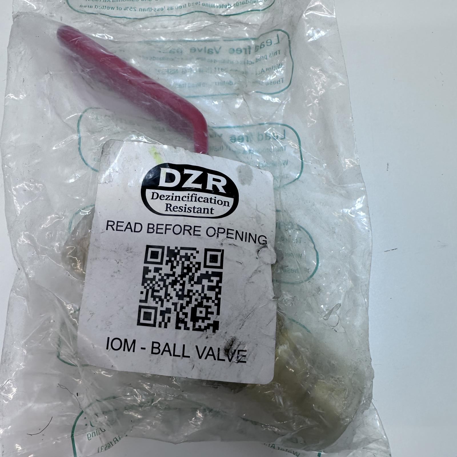 DZR Red White Valve 3/4" Transition Ball Valve - Photo 3