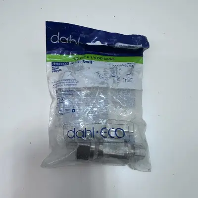 DAHL 511-53-30 Mini Ball Valve 1/2 FIP x 1/4 OD COMP at Hydraulics, Pneumatics & Plumbing in new condition