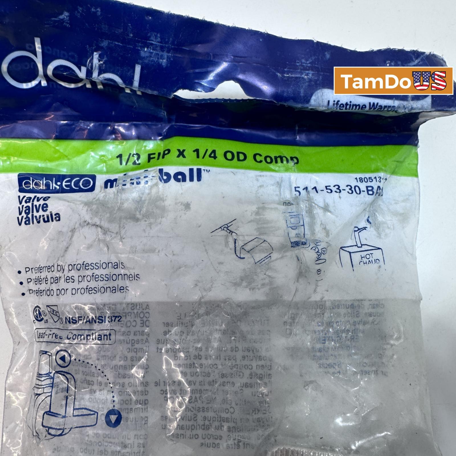 DAHL 511-53-30 Mini Ball Valve 1/2 FIP x 1/4 OD COMP - Photo 4