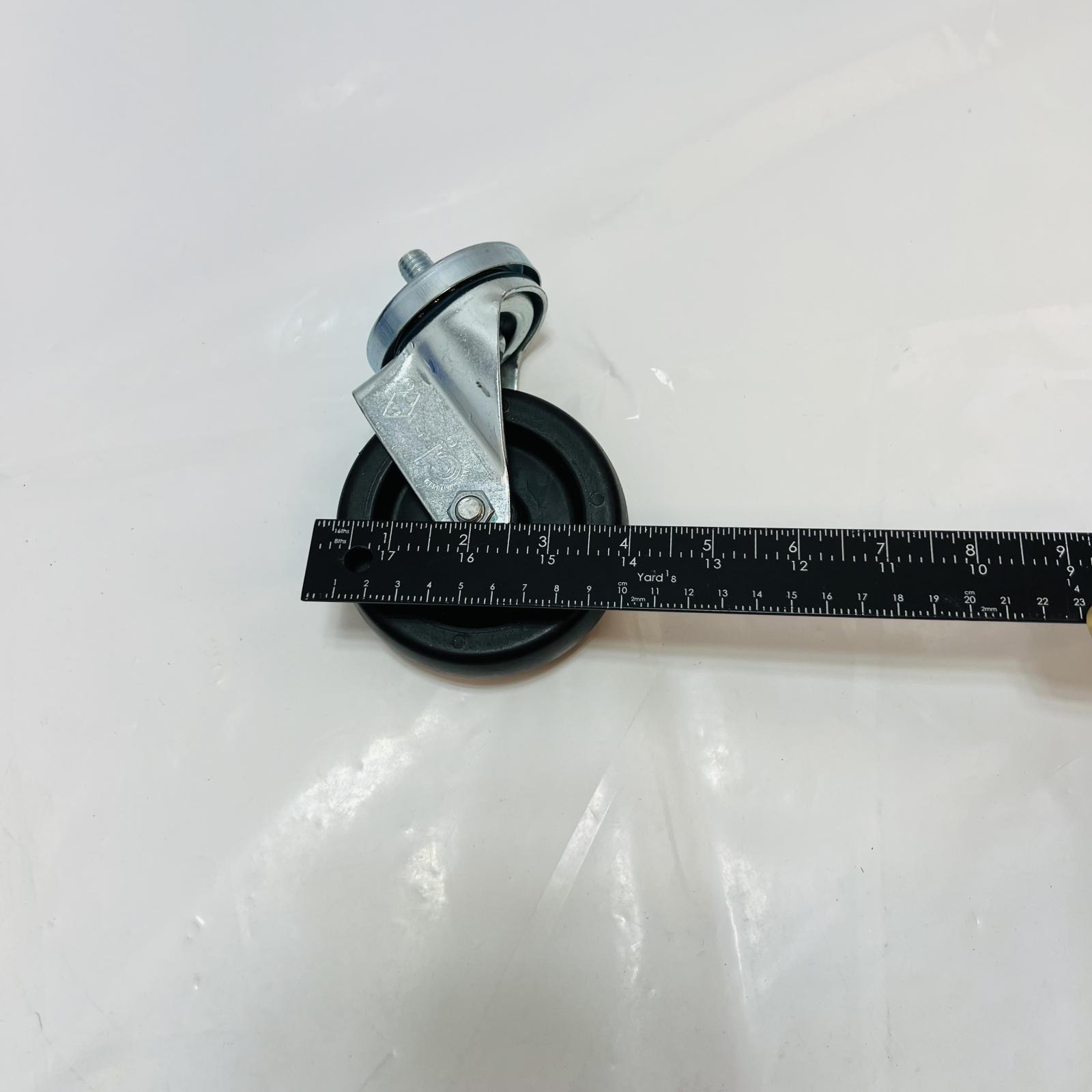 2 Piece 4 Inch Heavy Duty Caster Set Wheels - Photo 4