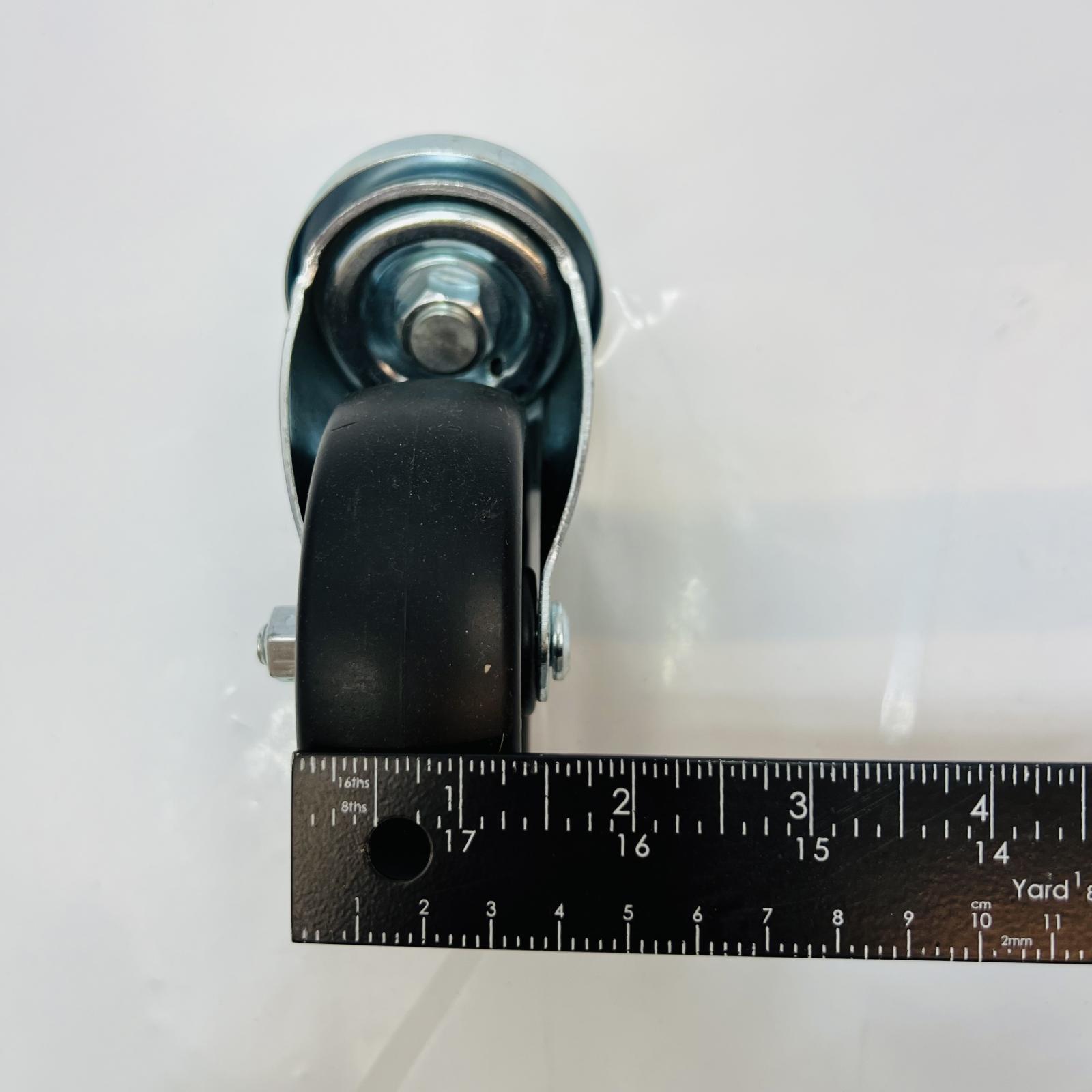 2 Piece 4 Inch Heavy Duty Caster Set Wheels - Photo 3