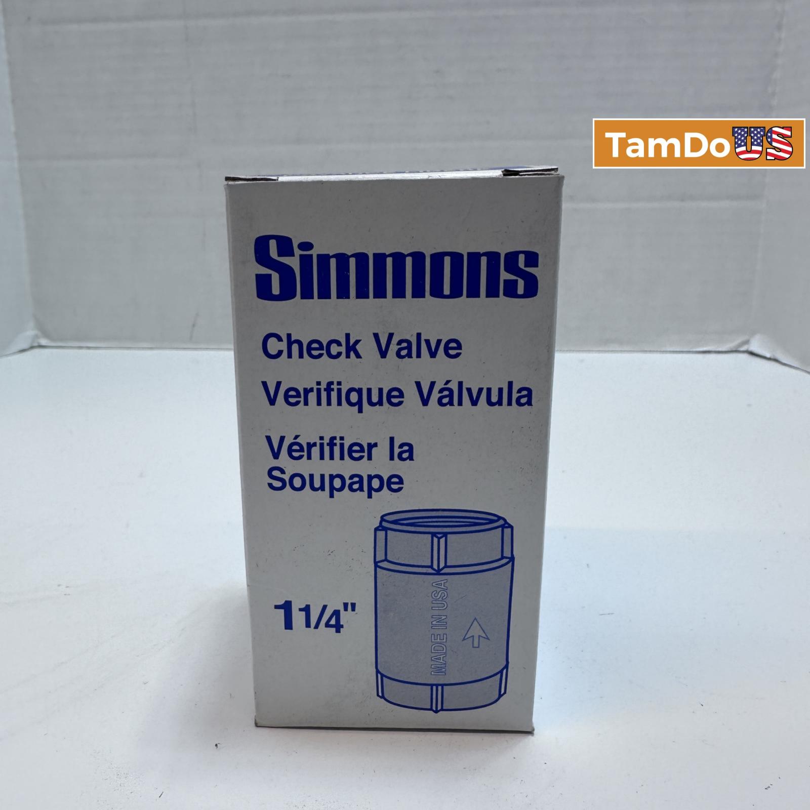 Simmons 1-1/4” 514-SB Silicon Bronze Female Threaded Check Valve - Photo 9