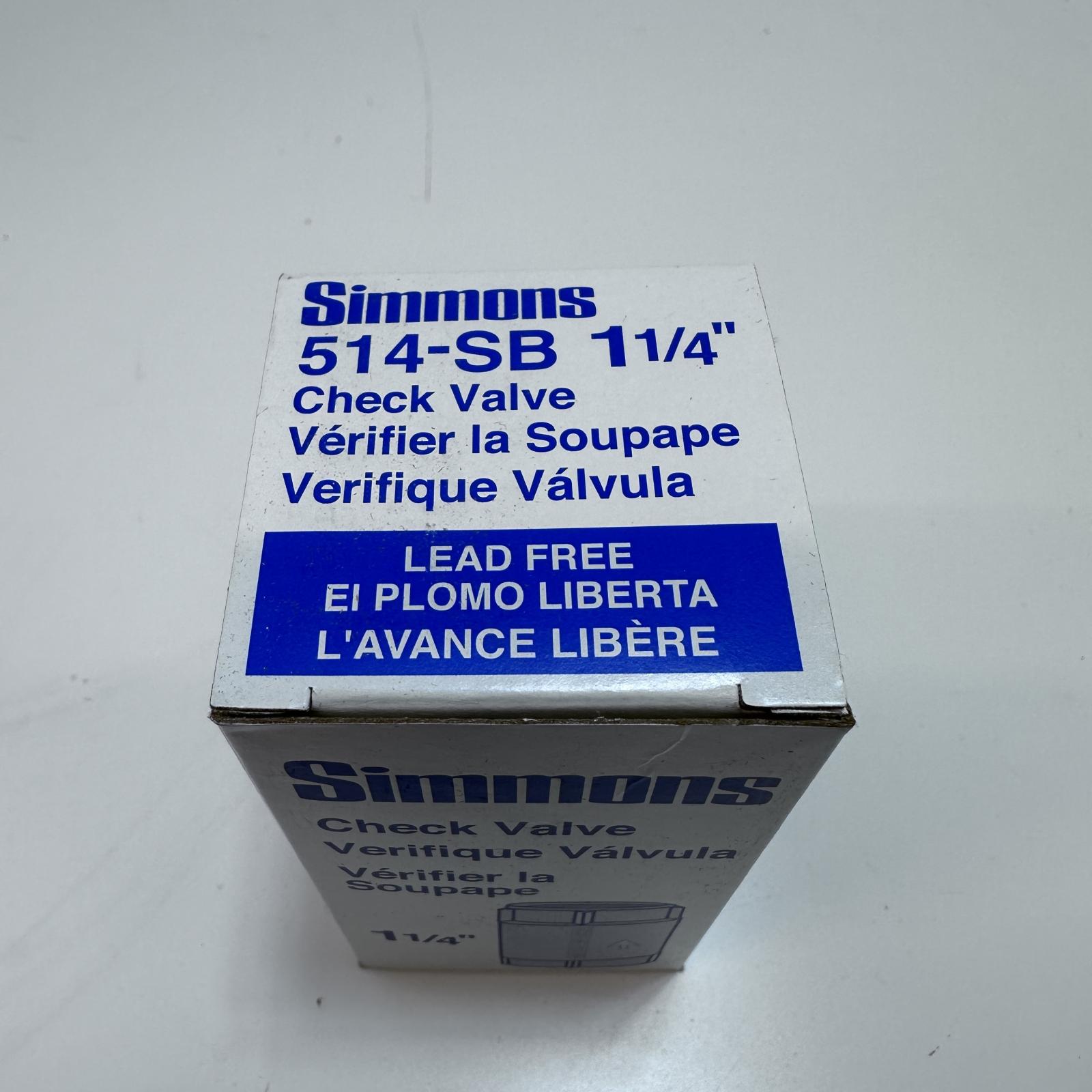 Simmons 1-1/4” 514-SB Silicon Bronze Female Threaded Check Valve - Photo 3