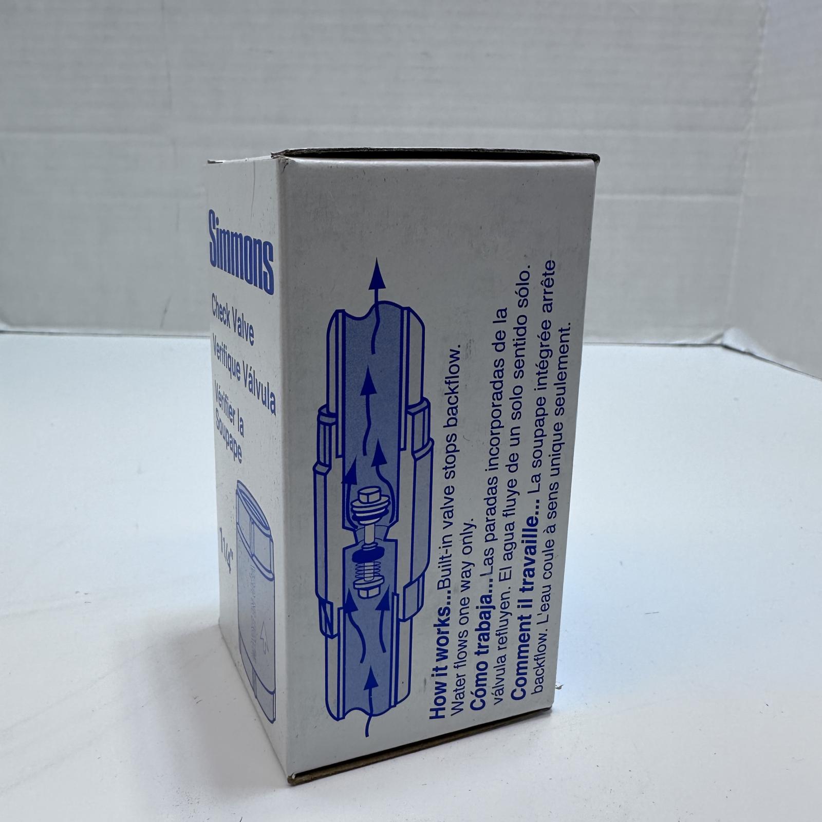 Simmons 1-1/4” 514-SB Silicon Bronze Female Threaded Check Valve - Photo 5