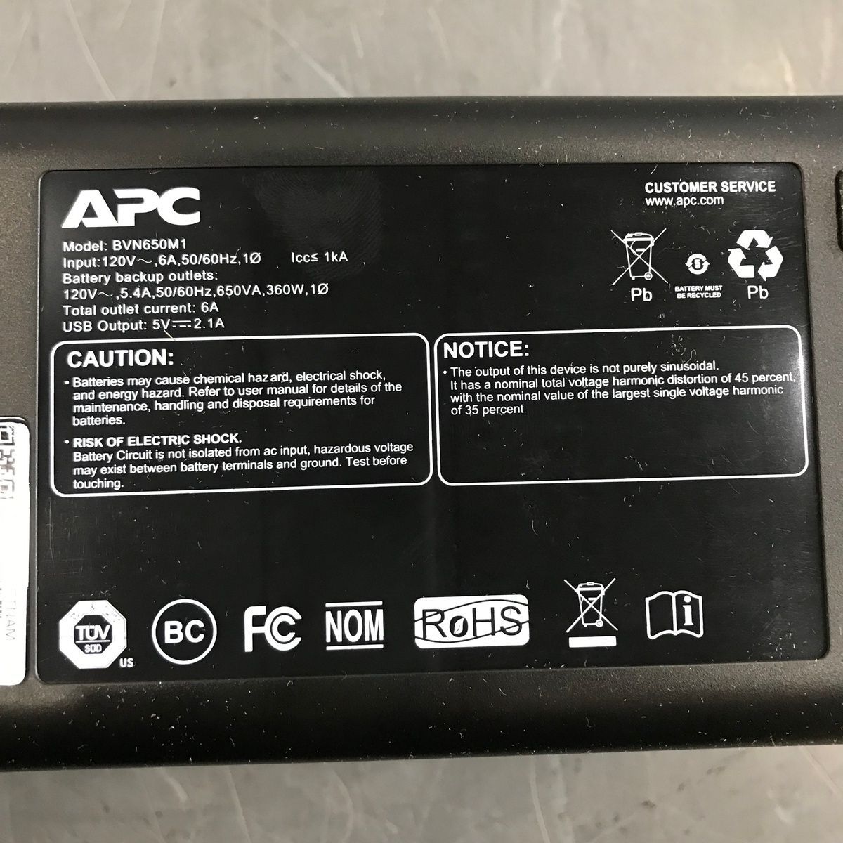 APC BN650M1 Back-UPS 650VA Battery Backup System - Photo 5