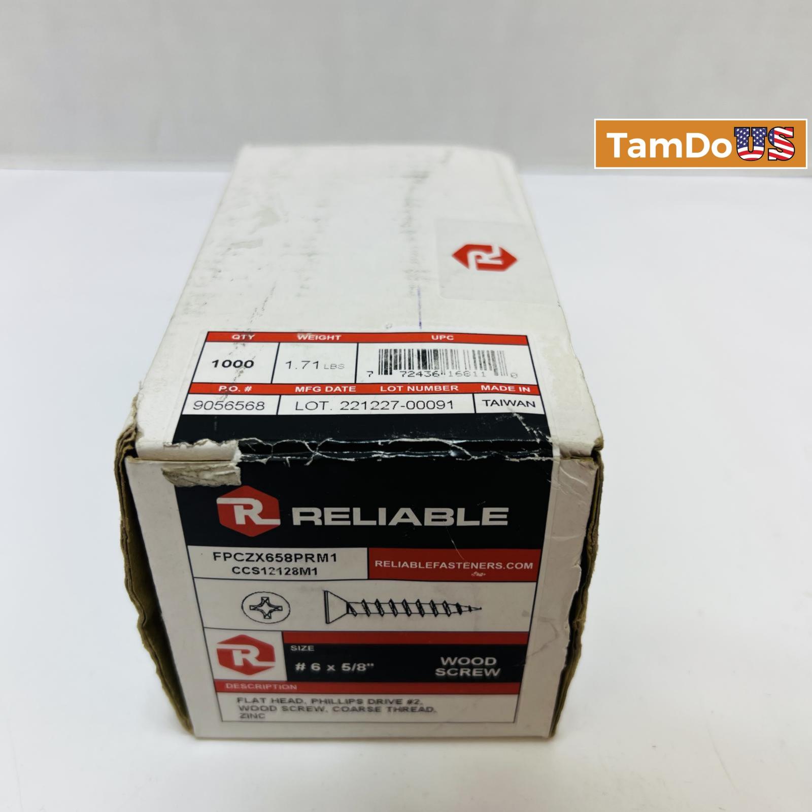 Reliable Wood Screw #6 x 5/8" Flat Head Zinc - Photo 3