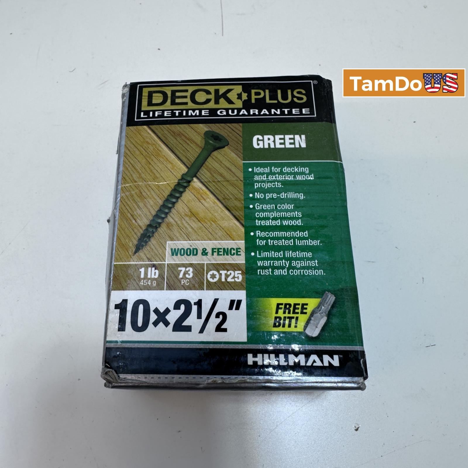 Lot of 3 Hillman Deck Plus Drive Flat Head Exterior Screws #10 x 2-1/2 L - Photo 6