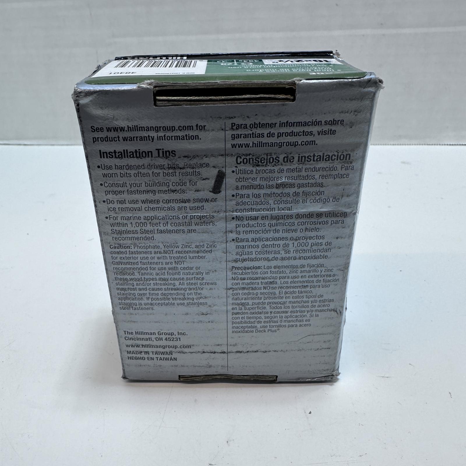 Lot of 3 Hillman Deck Plus Drive Flat Head Exterior Screws #10 x 2-1/2 L - Photo 4