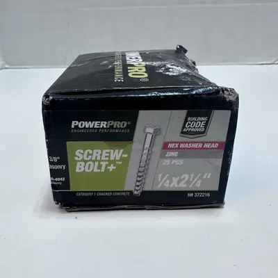 Hillman PowerPro Screw-Bolt Anchors (1/4" x 2-1/4") - 25 pc at Fasteners & Hardware in new condition